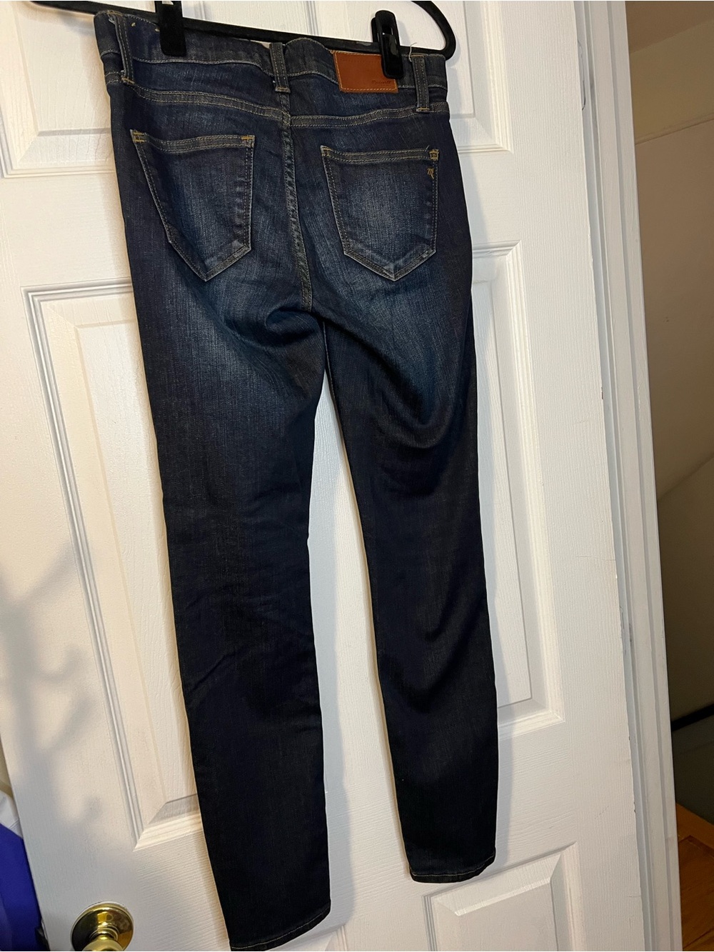 #240 Madewell Skinny Skinny Jeans Size 26 Dark Wash Mid Rise Stretch Denim EUC - Picture 2 of 5